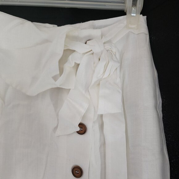 White Collared Button Down Skirt - Picture 7 of 10